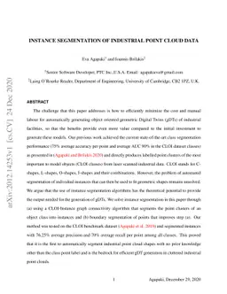Instance Segmentation of Industrial Point Cloud Data