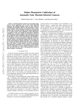 Online Photometric Calibration of Automatic Gain Thermal Infrared
  Cameras