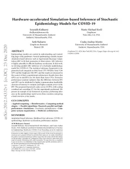 Hardware-accelerated Simulation-based Inference of Stochastic
  Epidemiology Models for COVID-19