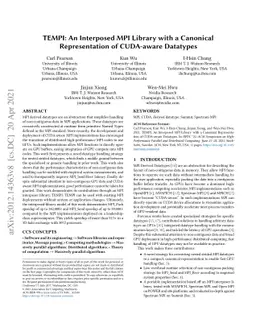 TEMPI: An Interposed MPI Library with a Canonical Representation of
  CUDA-aware Datatypes