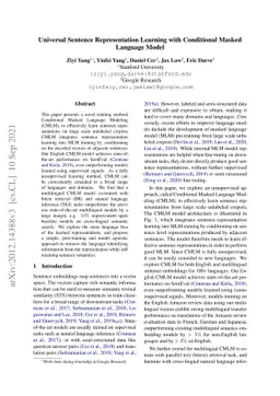 Universal Sentence Representation Learning with Conditional Masked
  Language Model