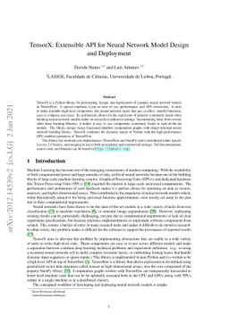 TensorX: Extensible API for Neural Network Model Design and Deployment