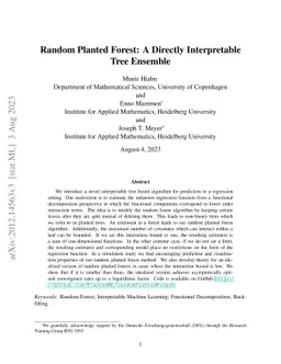 Random Planted Forest: a directly interpretable tree ensemble