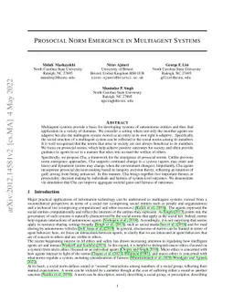 Prosocial Norm Emergence in Multiagent Systems