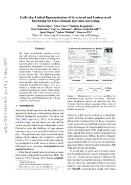 UniK-QA: Unified Representations of Structured and Unstructured
  Knowledge for Open-Domain Question Answering