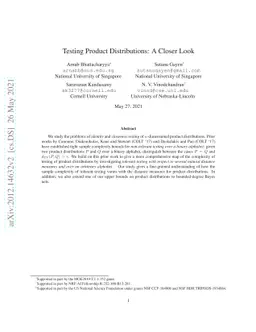 Testing Product Distributions: A Closer Look