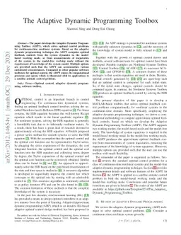 The Adaptive Dynamic Programming Toolbox