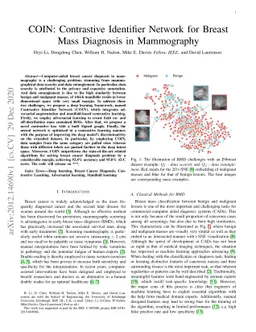COIN: Contrastive Identifier Network for Breast Mass Diagnosis in
  Mammography