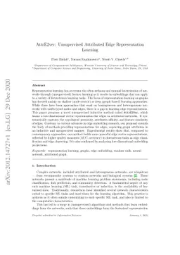 AttrE2vec: Unsupervised Attributed Edge Representation Learning