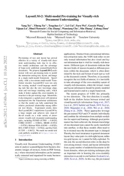 LayoutLMv2: Multi-modal Pre-training for Visually-Rich Document
  Understanding