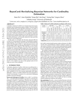 BayesCard: Revitilizing Bayesian Frameworks for Cardinality Estimation