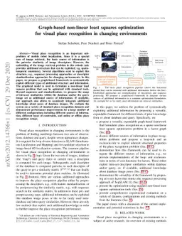 Graph-based non-linear least squares optimization for visual place
  recognition in changing environments