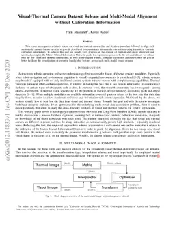 Visual-Thermal Camera Dataset Release and Multi-Modal Alignment without
  Calibration Information