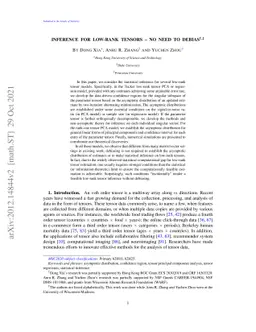 Inference for Low-rank Tensors -- No Need to Debias