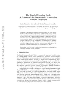 The Parallel Meaning Bank: A Framework for Semantically Annotating
  Multiple Languages
