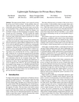 Lightweight Techniques for Private Heavy Hitters