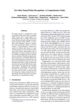 Few-Shot Named Entity Recognition: A Comprehensive Study