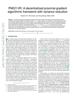 PMGT-VR: A decentralized proximal-gradient algorithmic framework with
  variance reduction