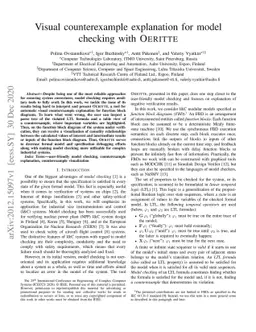 Visual counterexample explanation for model checking with Oeritte