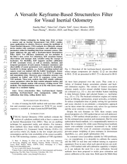 A Versatile Keyframe-Based Structureless Filter for Visual Inertial
  Odometry