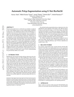 Automatic Polyp Segmentation using U-Net-ResNet50