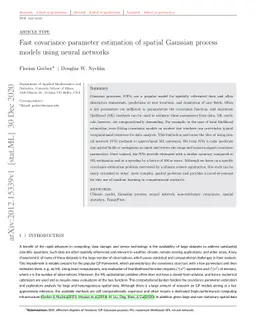 Fast covariance parameter estimation of spatial Gaussian process models
  using neural networks