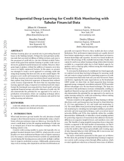 Sequential Deep Learning for Credit Risk Monitoring with Tabular
  Financial Data