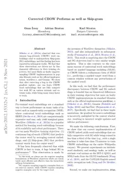 Corrected CBOW Performs as well as Skip-gram