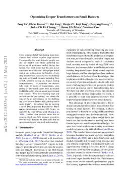 Optimizing Deeper Transformers on Small Datasets