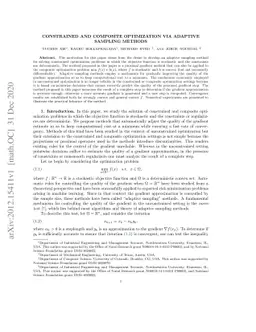 Constrained and Composite Optimization via Adaptive Sampling Methods
