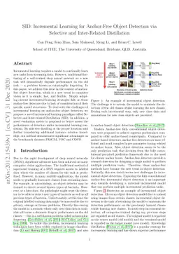 SID: Incremental Learning for Anchor-Free Object Detection via Selective
  and Inter-Related Distillation