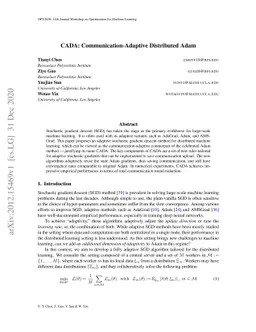 CADA: Communication-Adaptive Distributed Adam