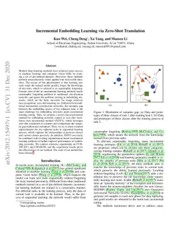 Incremental Embedding Learning via Zero-Shot Translation
