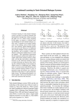 Continual Learning in Task-Oriented Dialogue Systems