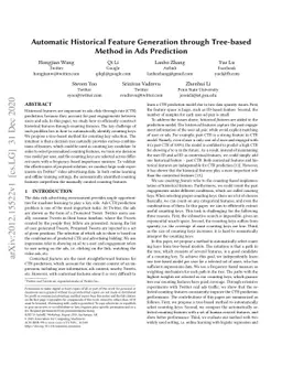 Automatic Historical Feature Generation through Tree-based Method in Ads
  Prediction