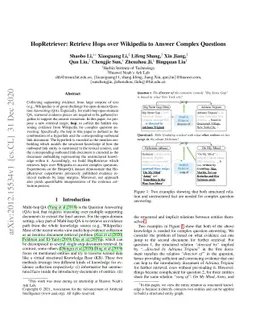 HopRetriever: Retrieve Hops over Wikipedia to Answer Complex Questions