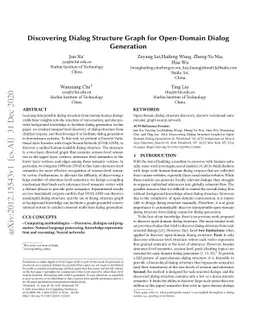 Discovering Dialog Structure Graph for Open-Domain Dialog Generation