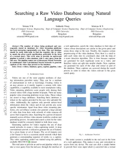 Searching a Raw Video Database using Natural Language Queries