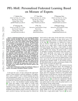 PFL-MoE: Personalized Federated Learning Based on Mixture of Experts