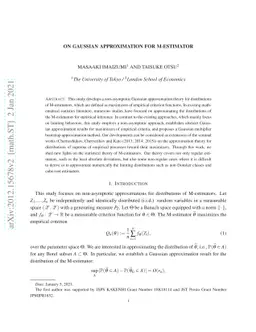 On Gaussian Approximation for M-Estimator