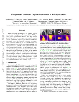 Unsupervised Monocular Depth Reconstruction of Non-Rigid Scenes