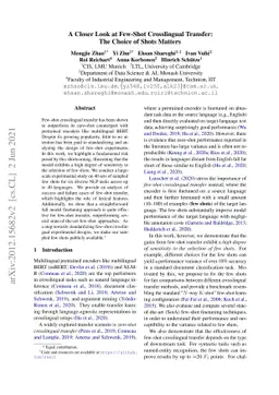 A Closer Look at Few-Shot Crosslingual Transfer: The Choice of Shots
  Matters