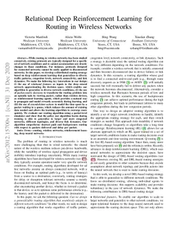 Relational Deep Reinforcement Learning for Routing in Wireless Networks