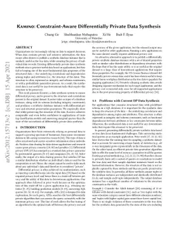 Kamino: Constraint-Aware Differentially Private Data Synthesis