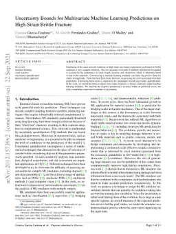Uncertainty Bounds for Multivariate Machine Learning Predictions on
  High-Strain Brittle Fracture