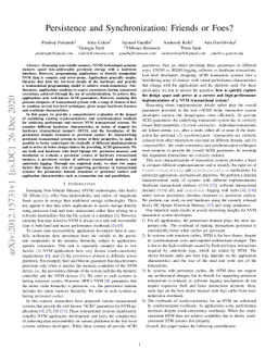 Persistence and Synchronization: Friends or Foes?