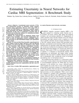Estimating Uncertainty in Neural Networks for Cardiac MRI Segmentation:
  A Benchmark Study