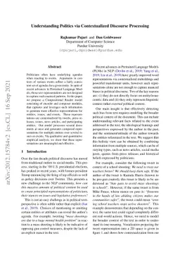 Understanding Politics via Contextualized Discourse Processing