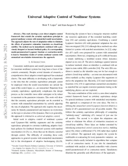 Universal Adaptive Control of Nonlinear Systems