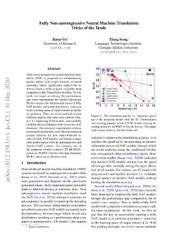 Fully Non-autoregressive Neural Machine Translation: Tricks of the Trade